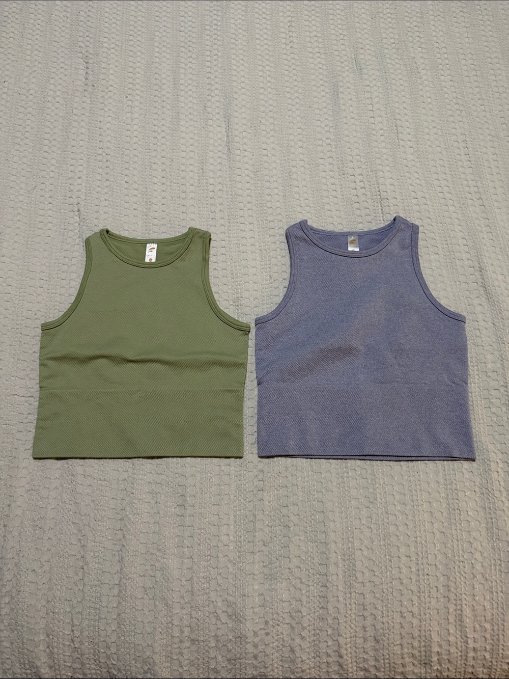 Kids Tank Top Set - Olive Green & Lavender